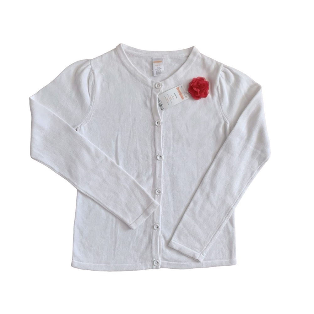 NWT Gymboree White Cardigan Sweater Size Large (10-12)